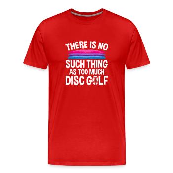 Discgolf Disc Golf Frisbee - Männer Premium Bio T-Shirt - Rot - Vorne - Damien (186cm)