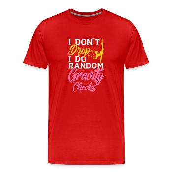 Bâton et Bling C’est une chose virevoltante Bâton - T-shirt bio Premium Homme - rouge - Devant - Damien (186cm)