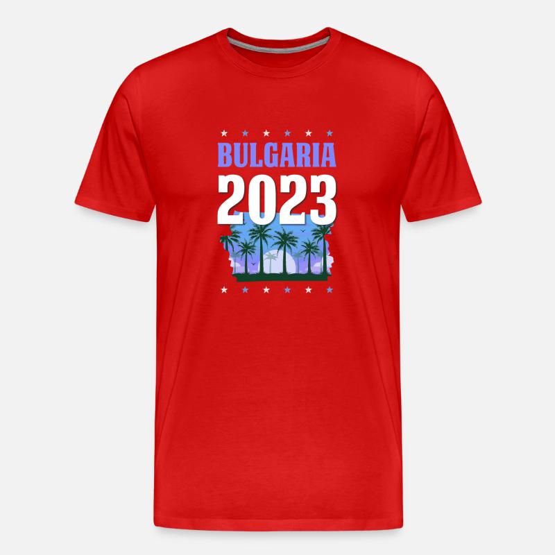Bulgarien 2023 - Männer Premium Bio T-Shirt - Rot