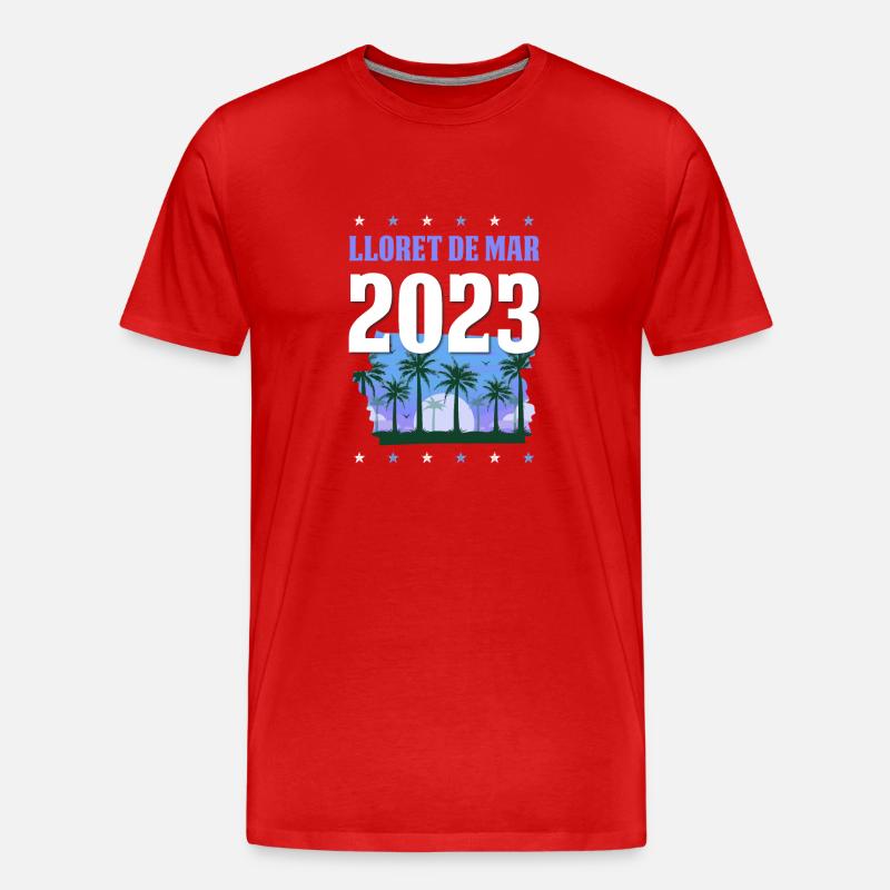 Lloret De Mar 2023 - Männer Premium Bio T-Shirt - Rot