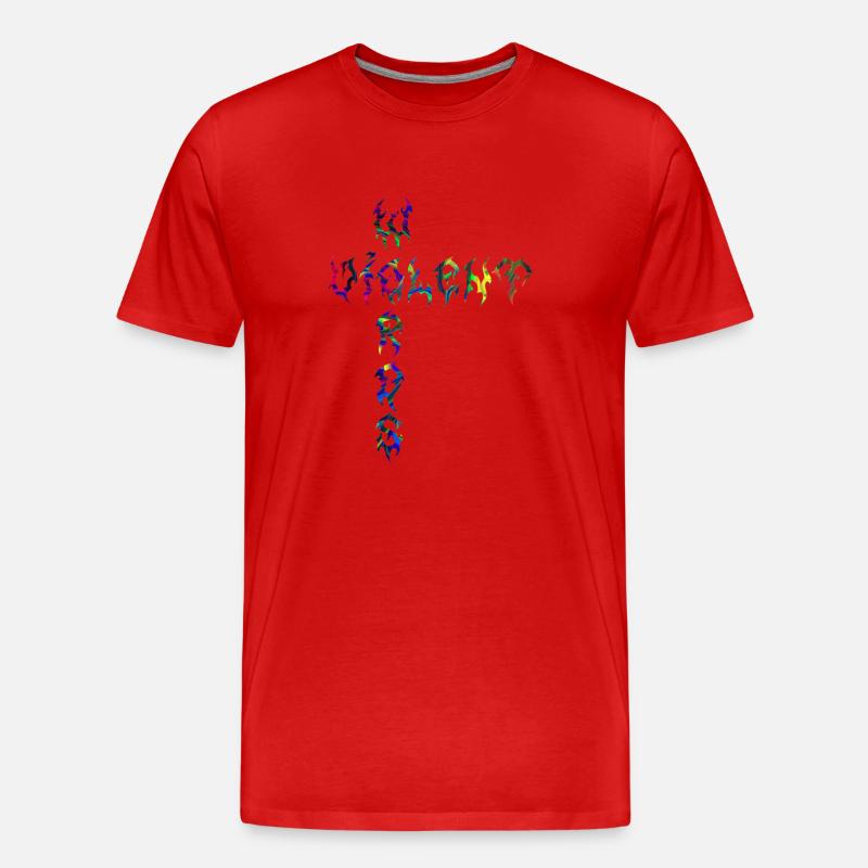 Violent Words - Männer Premium Bio T-Shirt - Rot