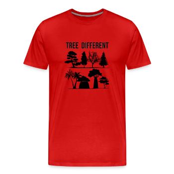 Tree Different - be different - be yourself - Men's Premium Organic T-Shirt - red - Front - Damien (186cm)