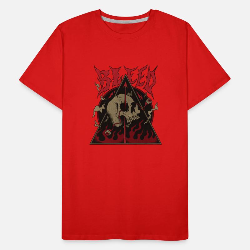 Créatures serpent et crâne de l’enfer T-shirt bio Premium Homme