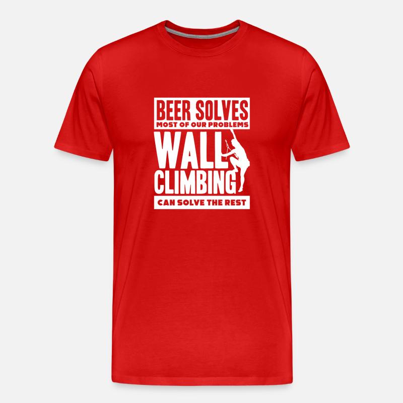 Wall climbers, wall climbers - Men's Premium Organic T-Shirt - red
