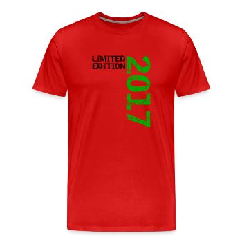 2017 Limited Edition Birthday Gift Decoration - Men's Premium Organic T-Shirt - red - Front - Damien (186cm)