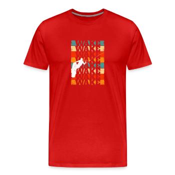 Retro Wakeboard Vintage Wake Boarding Sports nautiques - T-shirt bio Premium Homme - rouge - Devant - Damien (186cm)