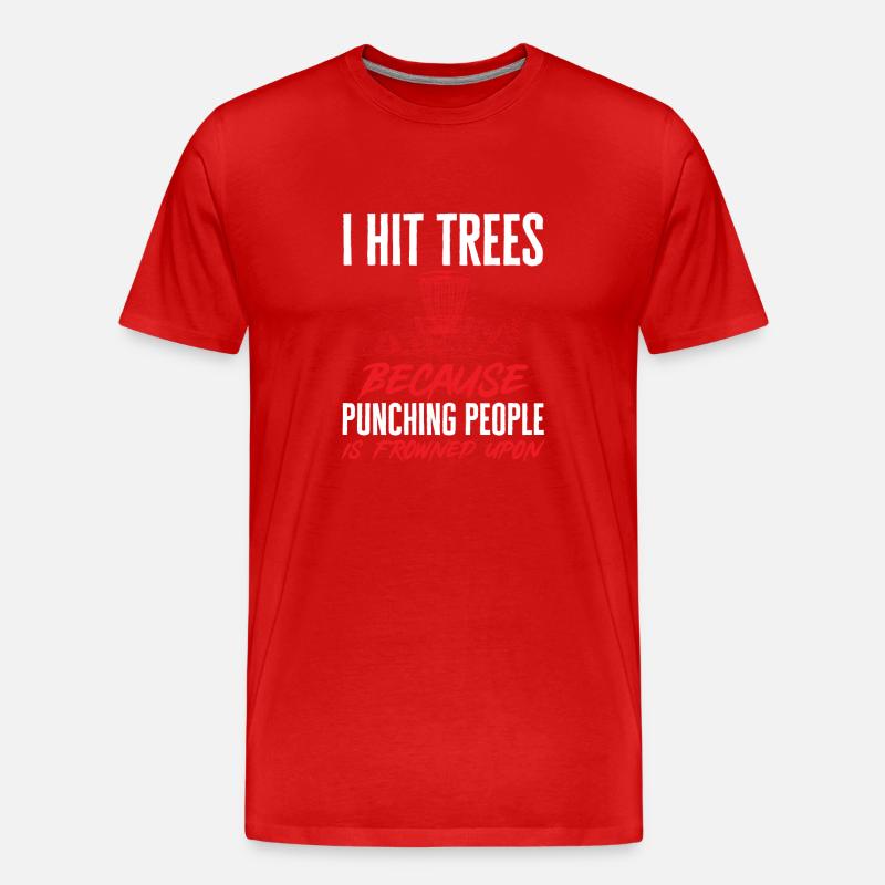 Discgolf Disc Golf Frisbee - Männer Premium Bio T-Shirt - Rot
