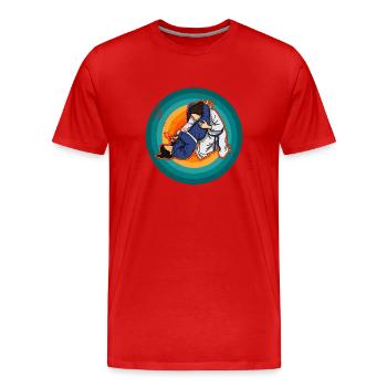 Jiu Jitsu Arts Martiaux Filles BJJ Arts Martiaux - T-shirt bio Premium Homme - rouge - Devant - Damien (186cm)