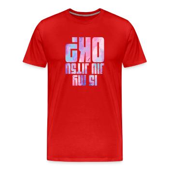 Filles BJJ Brésil Jiu Jitsu Arts Martiaux - T-shirt bio Premium Homme - rouge - Devant - Damien (186cm)