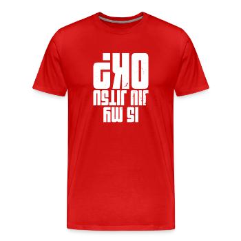 Filles BJJ Brésil Jiu Jitsu Arts Martiaux - T-shirt bio Premium Homme - rouge - Devant - Damien (186cm)
