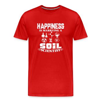 Soil Scientist Marrying A Soil Scientist - Men's Premium Organic T-Shirt - red - Front - Damien (186cm)