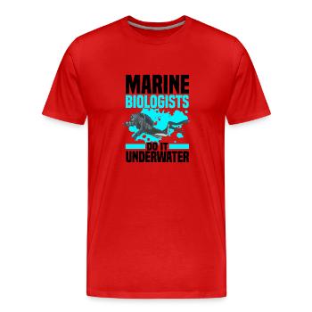 Marine biologist - Men's Premium Organic T-Shirt - red - Front - Damien (186cm)