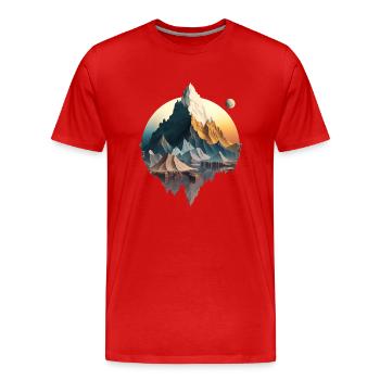 SURREAL - Men's Premium Organic T-Shirt - red - Front - Damien (186cm)