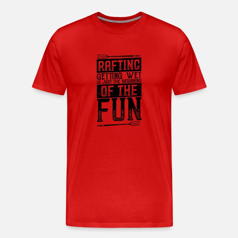 Fluss Rafting - Männer Premium Bio T-Shirt - Rot