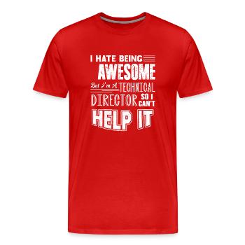 Technical Director Awesome Technical Director - Men's Premium Organic T-Shirt - red - Front - Damien (186cm)