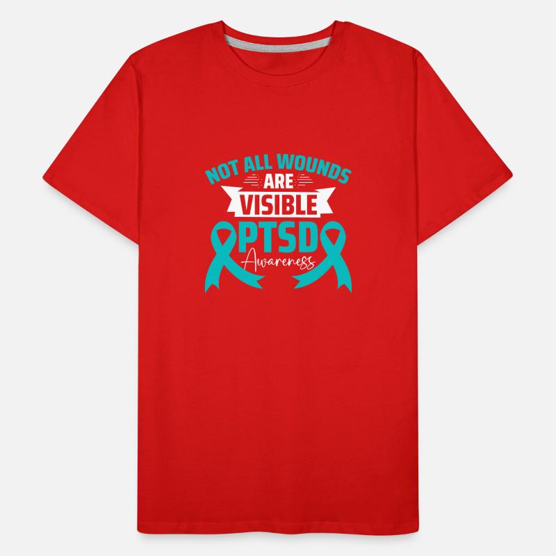 PTSD-Bewusstsein Männer Premium Bio T-Shirt