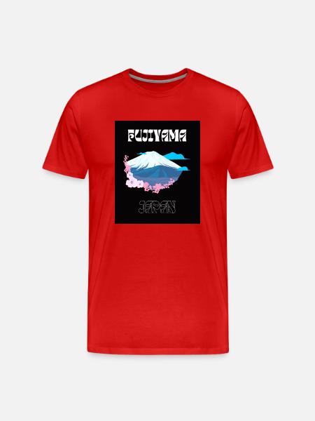 Fujiyama - Männer Premium Bio T-Shirt - Rot