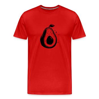 Avocado - Männer Premium Bio T-Shirt - Rot - Vorne - Damien (186cm)