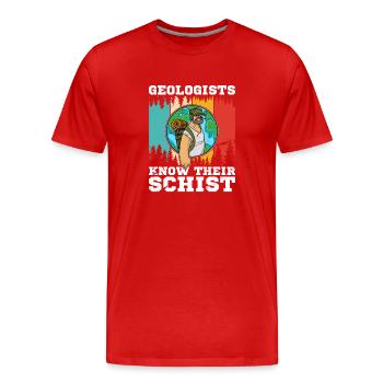 Geology Geologist Study Profession Fossils - Men's Premium Organic T-Shirt - red - Front - Damien (186cm)