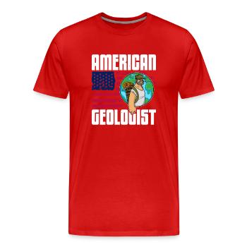 Geoscientists Geology Profession Geologist - Men's Premium Organic T-Shirt - red - Front - Damien (186cm)