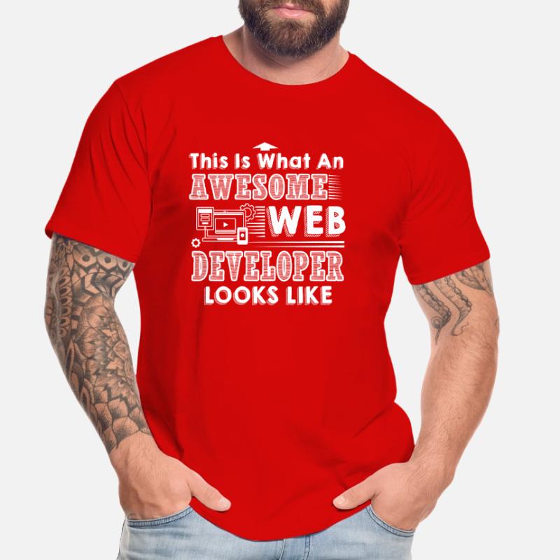 Web Developer Awesome Web Developer Men's Premium Organic T-Shirt