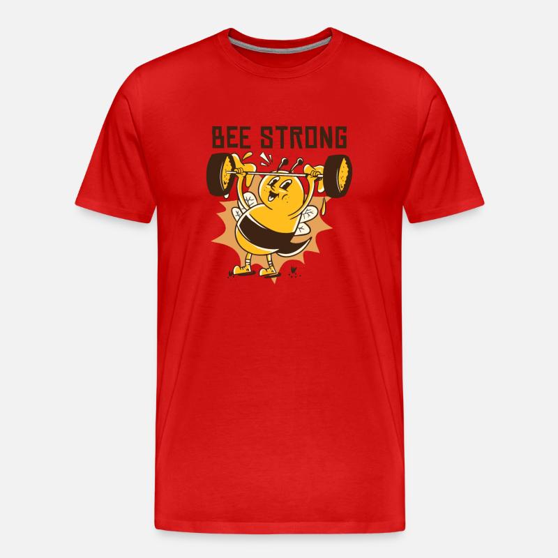 Bienen stark - Männer Premium Bio T-Shirt - Rot