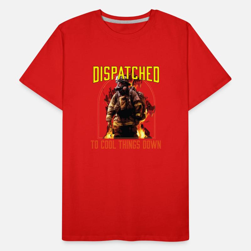 Envoyé pour refroidir les choses drôle de pompier T-shirt bio Premium Homme