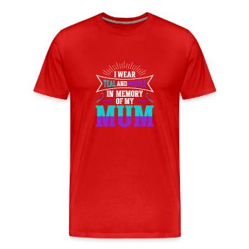 Sunflower Suicide Prevention Suicide Education - T-shirt bio Premium Homme - rouge - Devant - Damien (186cm)