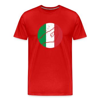 Italy Origin National colours Italian - Men's Premium Organic T-Shirt - red - Front - Damien (186cm)