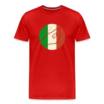 Italy Origin National colours Italian - Men's Premium Organic T-Shirt - red - Front - Damien (186cm)