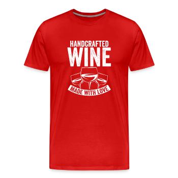 Handmade wine - Men's Premium Organic T-Shirt - red - Front - Damien (186cm)