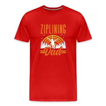 Tyrolienne Papa Tyrolienne Tyrolienne Sports Dictons - T-shirt bio Premium Homme - rouge - Devant - Damien (186cm)
