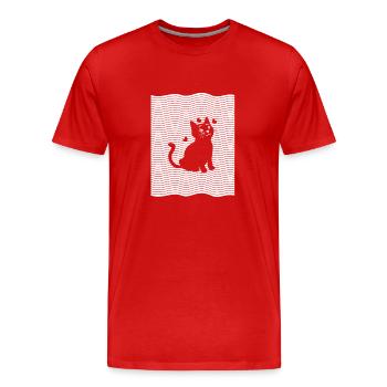 CHATON - T-shirt bio Premium Homme - rouge - Devant - Damien (186cm)
