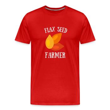 Superfood Flax Oil - Men's Premium Organic T-Shirt - red - Front - Damien (186cm)