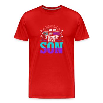 Sunflower Suicide Prevention Suicide Education - T-shirt bio Premium Homme - rouge - Devant - Damien (186cm)