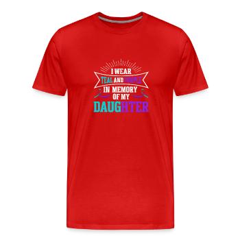 Sunflower Suicide Prevention Suicide Education - T-shirt bio Premium Homme - rouge - Devant - Damien (186cm)