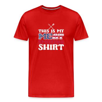 This Is My Meat Smoking Shirt Lustig BBQ Smoker - Männer Premium Bio T-Shirt - Rot - Vorne - Damien (186cm)