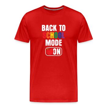 Mode de retour à l’école A École des enseignants de la rentrée scolaire - T-shirt bio Premium Homme - rouge - Devant - Damien (186cm)