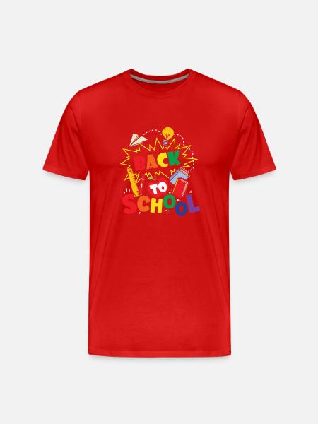 Back to School Teachers Back to School Back to School - Men's Premium Organic T-Shirt - red