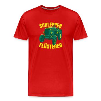 Schlepper Flüsterer Landwirtschaft Traktorfahrer - Männer Premium Bio T-Shirt - Rot - Vorne - Damien (186cm)
