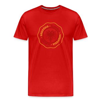 République d’Albanie Albanie Shqipëria Tirana Albanais - T-shirt bio Premium Homme - rouge - Devant - Damien (186cm)