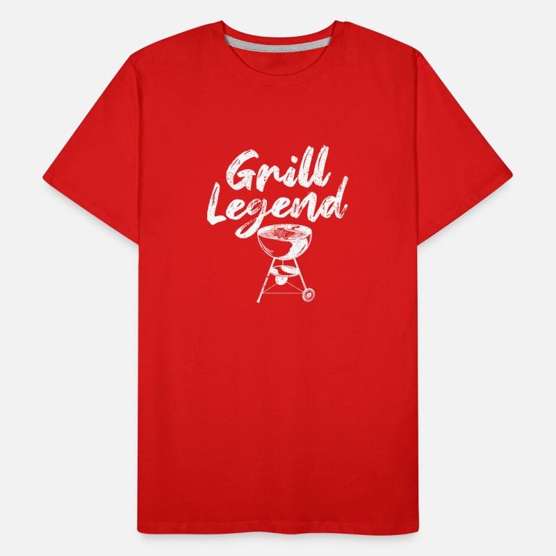Grill Legend BBQ Fleisch Räuchern Grillen Liebe Männer Premium Bio T-Shirt
