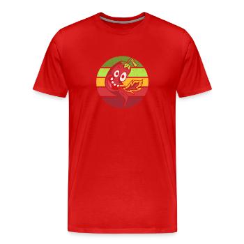 Drôle Extra Sharp Hot Chili Barbecue Peppers Grill - T-shirt bio Premium Homme - rouge - Devant - Damien (186cm)