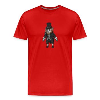 Gothic Leprechaun Pisces Leprechaun Leprechaun mem - Männer Premium Bio T-Shirt - Rot - Vorne - Damien (186cm)