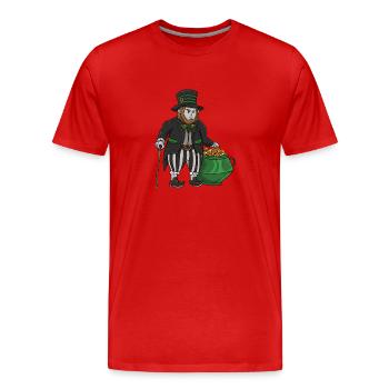 Gothic Leprechaun Pisces Leprechaun Leprechaun mem - Männer Premium Bio T-Shirt - Rot - Vorne - Damien (186cm)