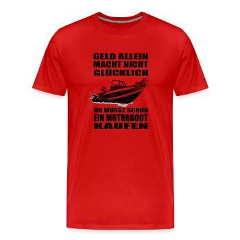 Motorboot - Männer Premium Bio T-Shirt - Rot - Vorne - Damien (186cm)