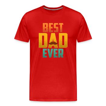 Best Dad Ever - Men's Premium Organic T-Shirt - red - Front - Damien (186cm)