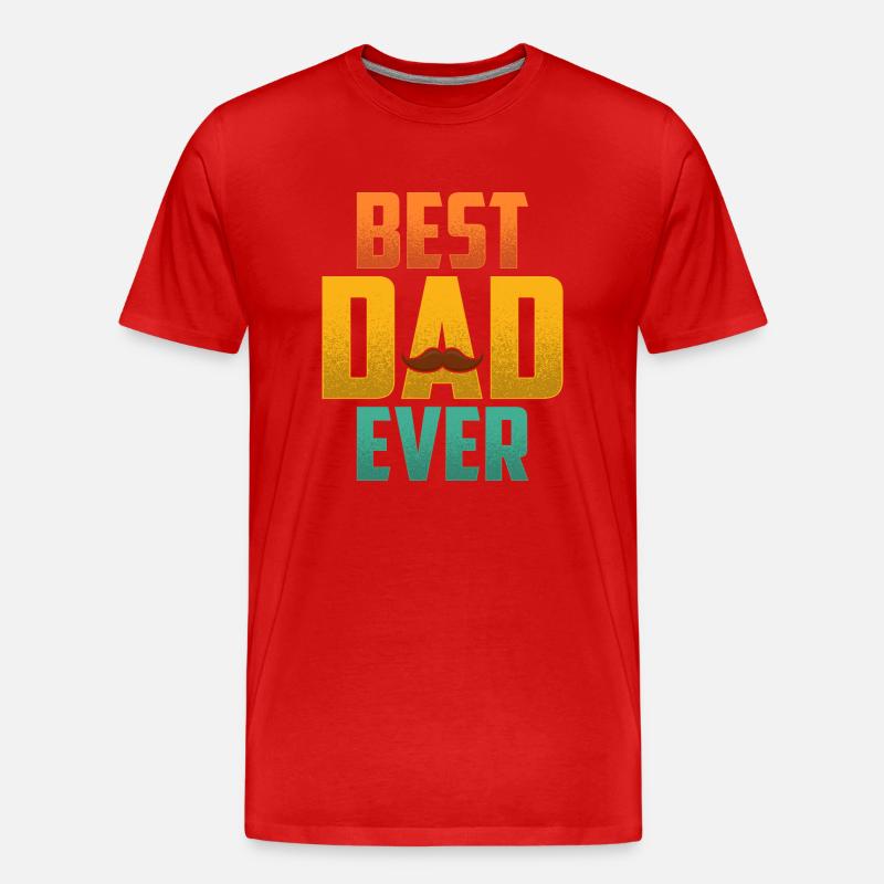 Best Dad Ever - Männer Premium Bio T-Shirt - Rot