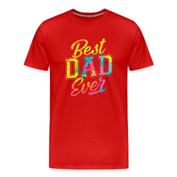 Best Dad Ever - Men's Premium Organic T-Shirt - red - Front - Damien (186cm)