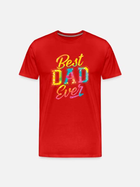 Best Dad Ever - Men's Premium Organic T-Shirt - red